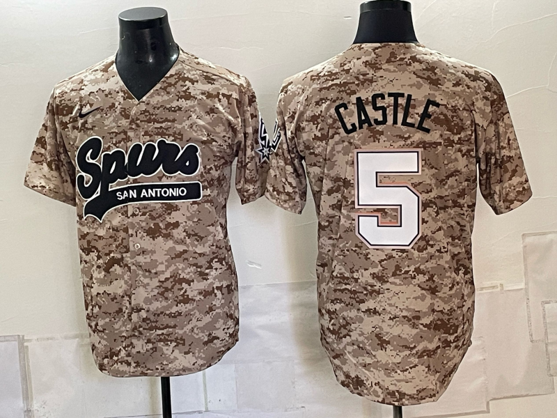 Men San Antonio Spurs #5 Castle camo Nike 2026 NBA Jersey 101901